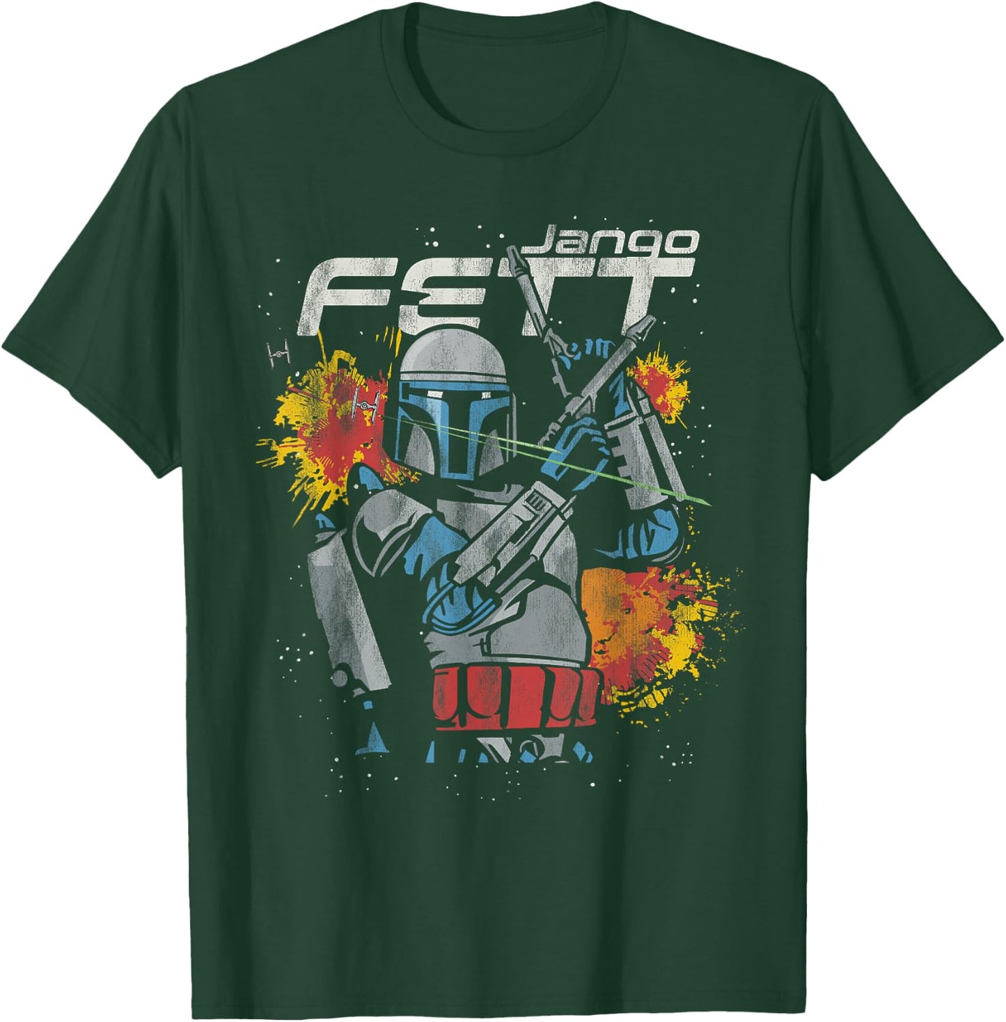 Star Wars Jango Fett Hero Blasters Mandalorian Prequel T-Shirt - T-Shirt | Forest