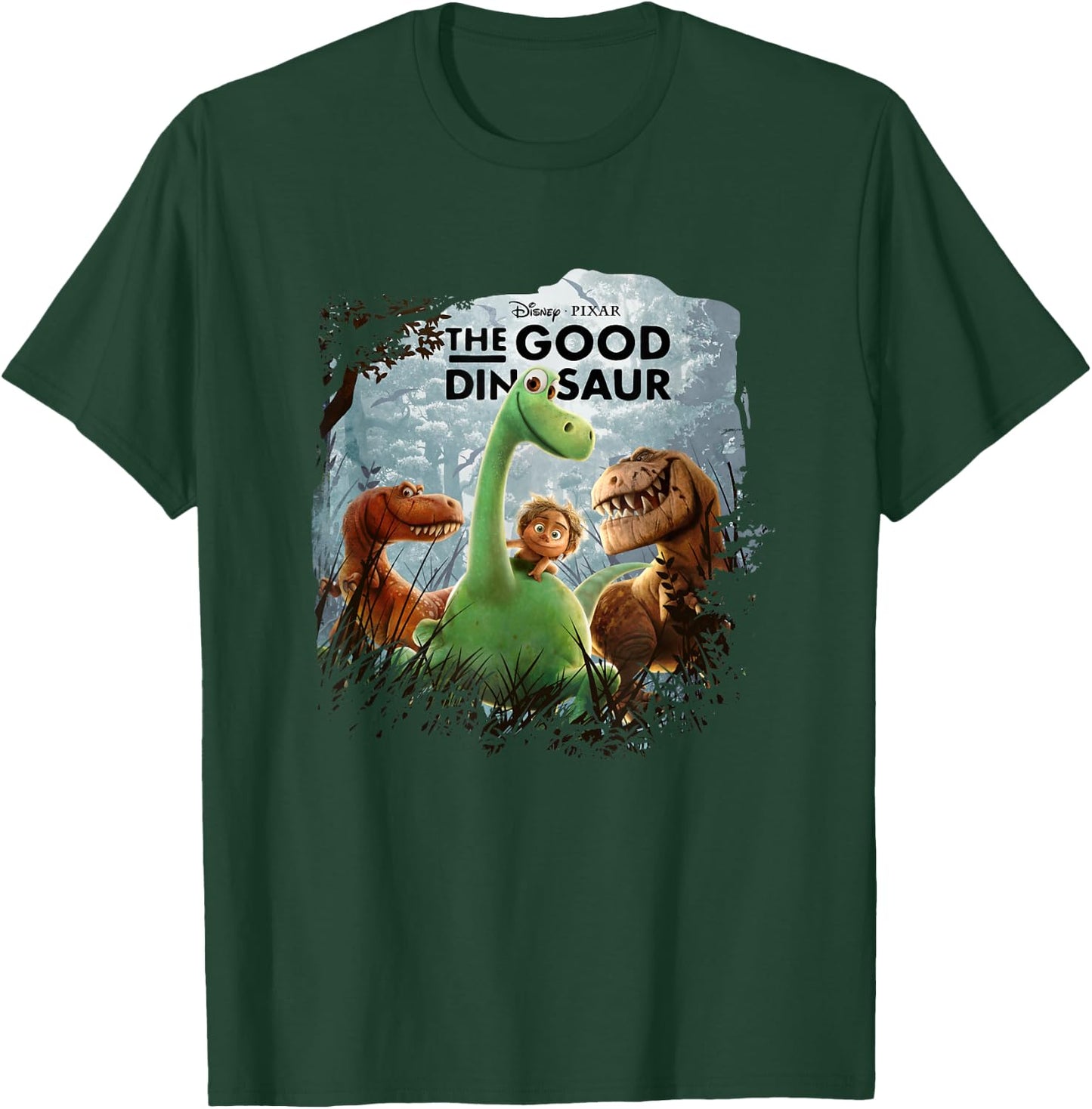 Disney Pixar The Good Dinosaur Iconic Group Shot Big Poster T-Shirt - T-Shirt | Forest