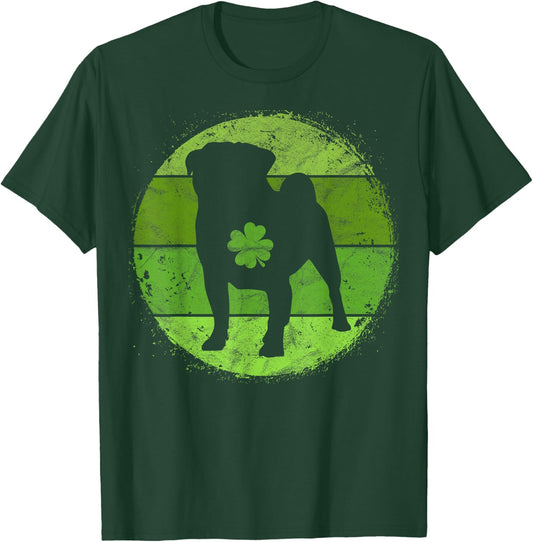 Circular Pug Irish Shamrock Puggle Dog St Patrick's Day Women Kids T-Shirt - T-Shirt | Forest
