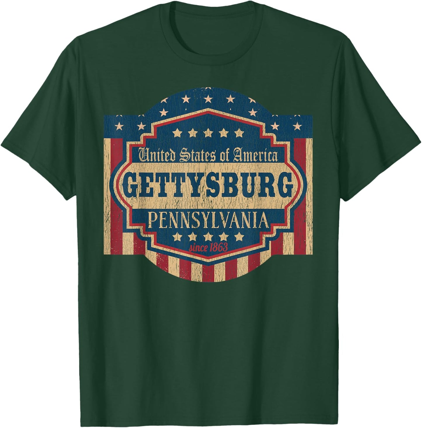 Gettysburg Pennsylvania USA History T-Shirt - T-Shirt | Forest