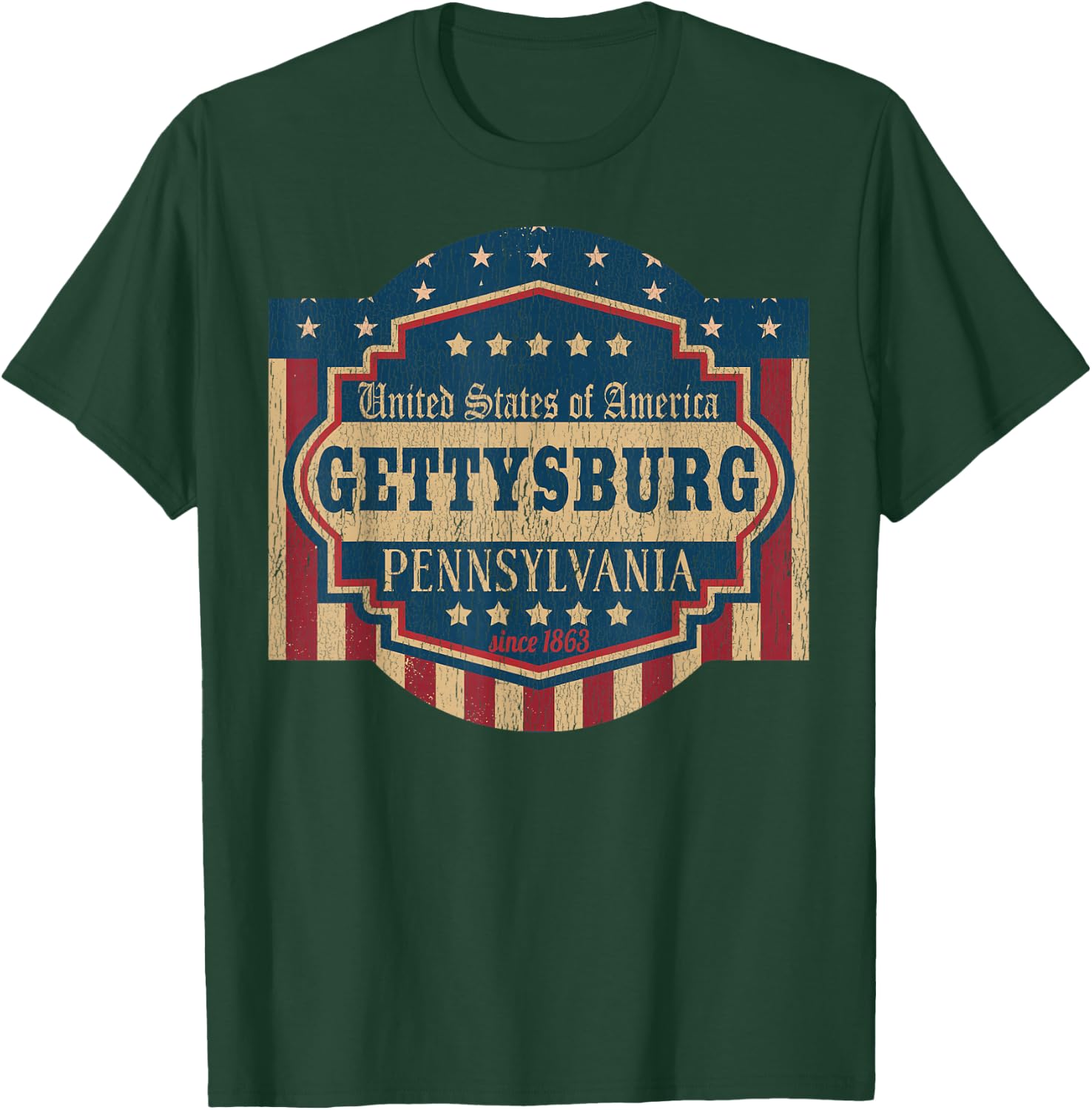 Gettysburg Pennsylvania USA History T-Shirt - T-Shirt | Forest