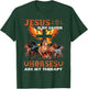 Jesus Is My Savior Horses Are My Therapy Christian T-Shirt - T-Shirt | Forest