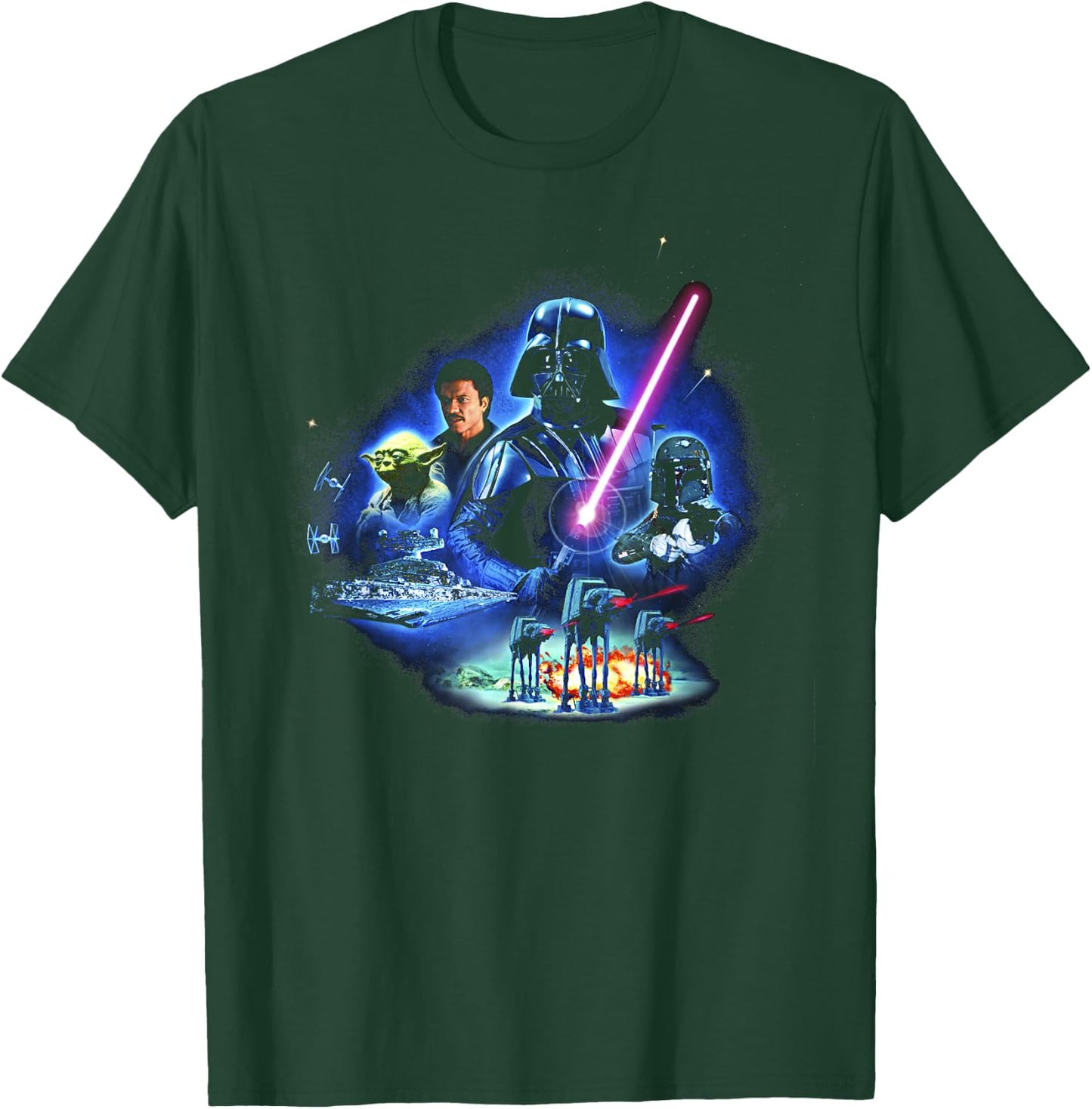 Star Wars The Empire Strikes Back 40th Group Shot Galaxy T-Shirt - T-Shirt | Forest