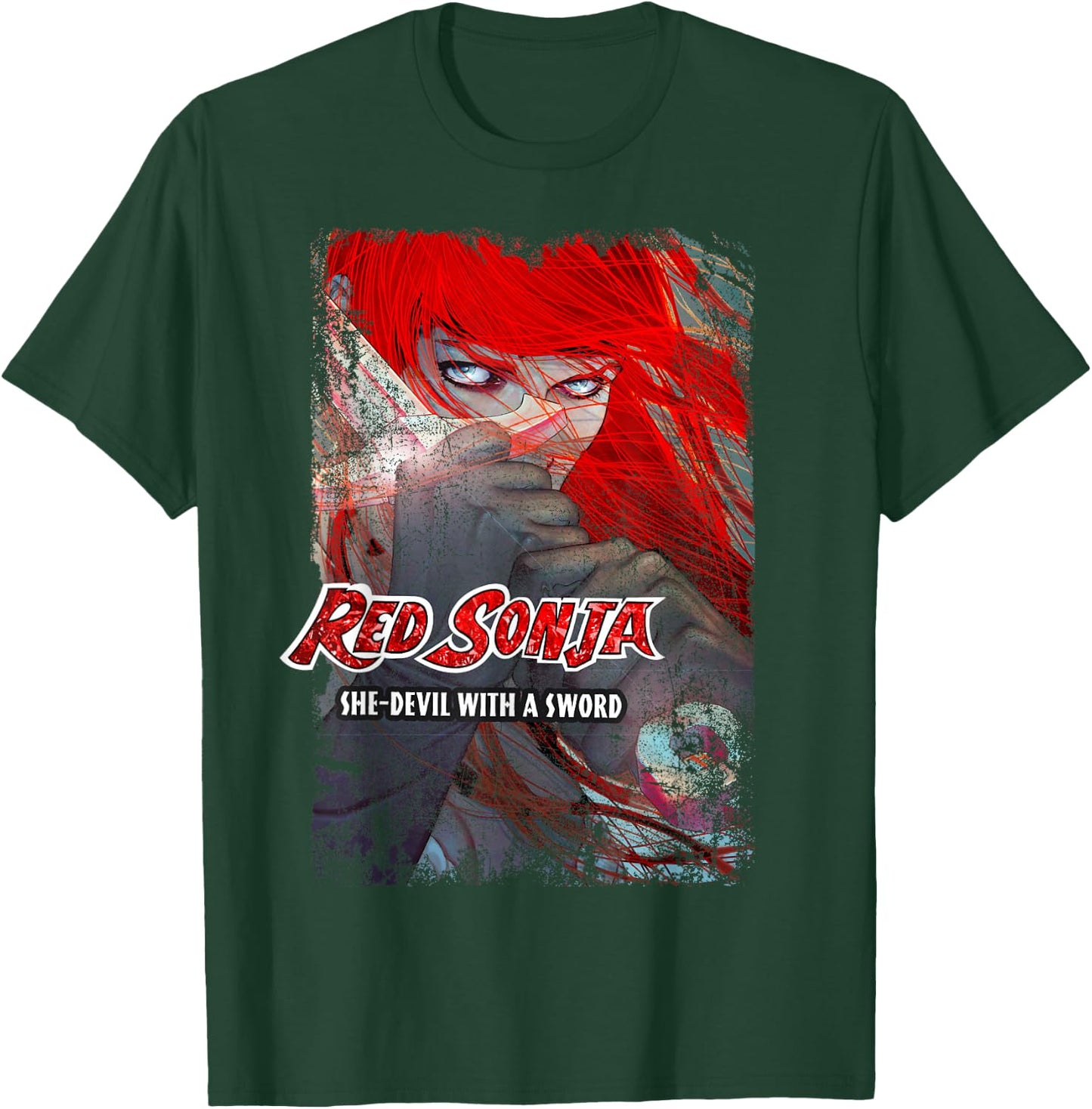 Jenny Frison Comic Cover She-Devil Sword Warrior T-Shirt - T-Shirt | Forest