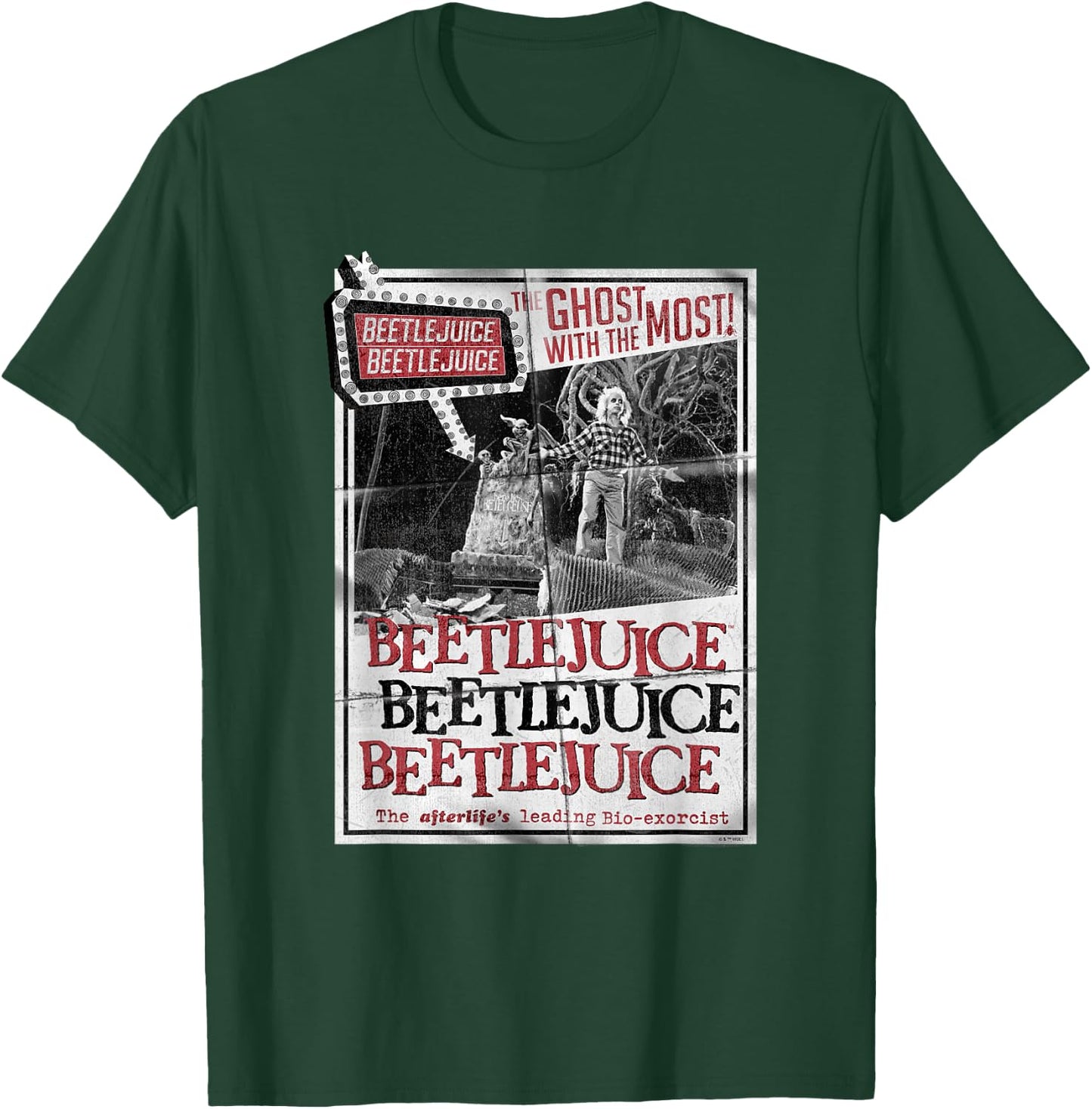 Beetlejuice Vintage Retro Ghost With The Most Faded Flyer T-Shirt - T-Shirt | Forest