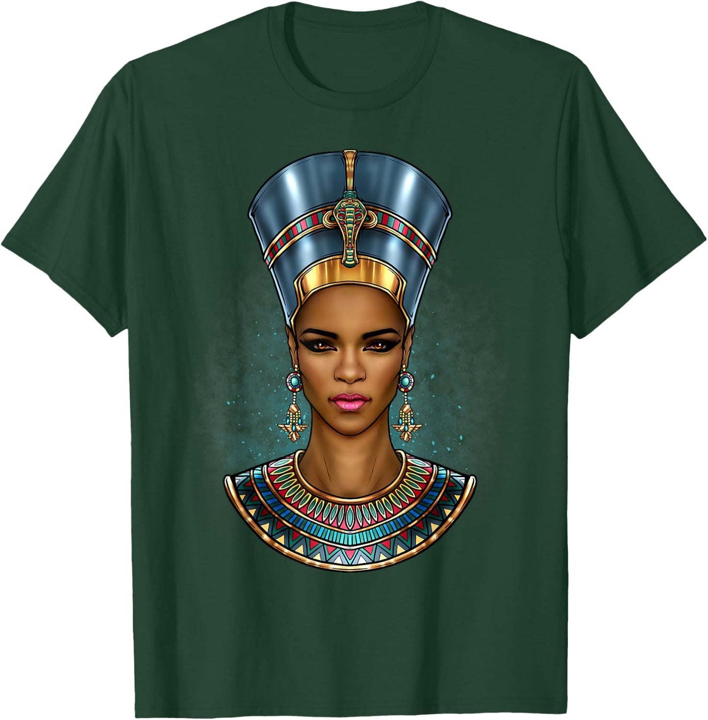 Black Nefertiti Melanin Queen Egyptian Women Black Pride T-Shirt - T-Shirt | Forest