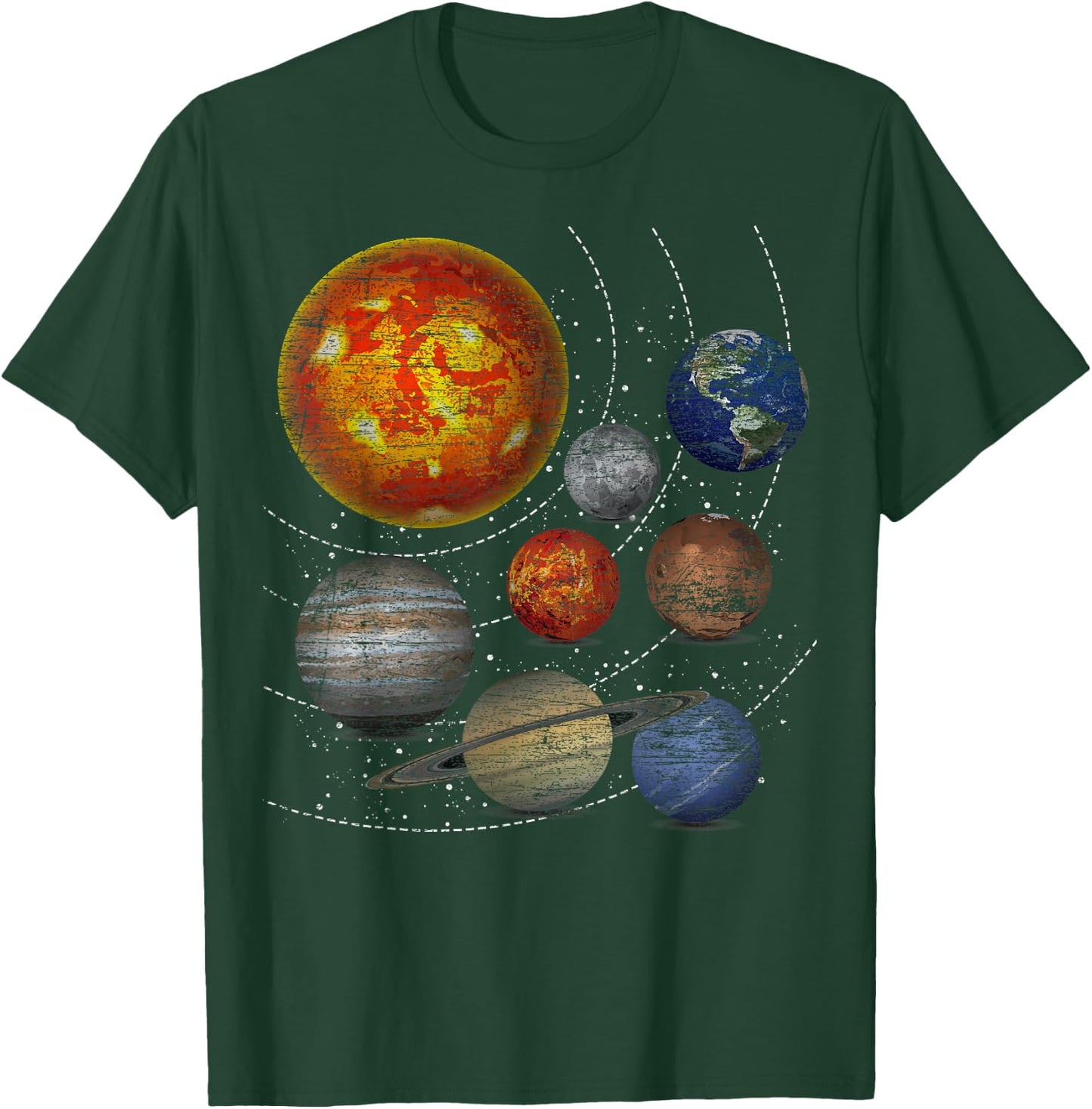 Planets Sun Universe Astronomy Space Solar System T-Shirt - T-Shirt | Forest