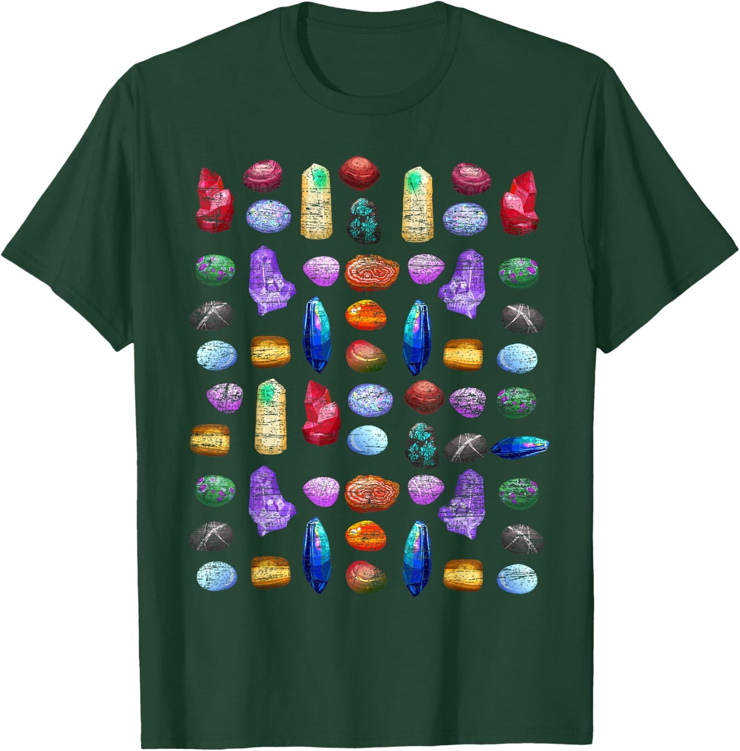 Gemstone Collection Geology Gift T-Shirt - T-Shirt | Forest