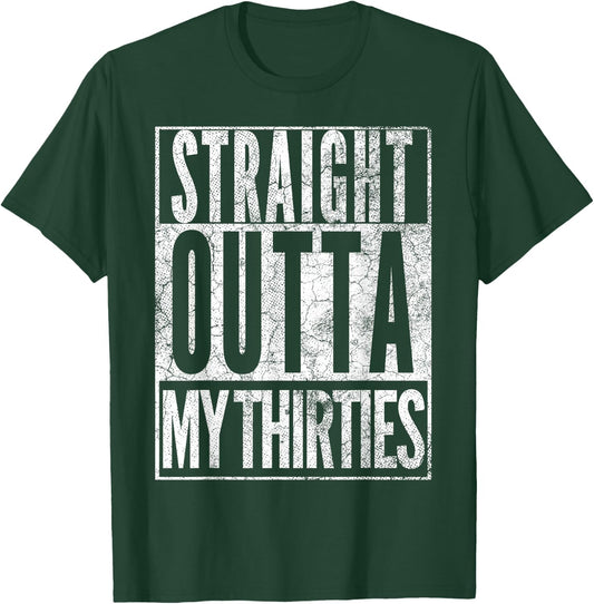 1986 Straight Outta My Thirties 40th BIRTHDAY Gift 40 Years T-Shirt - T-Shirt | Forest