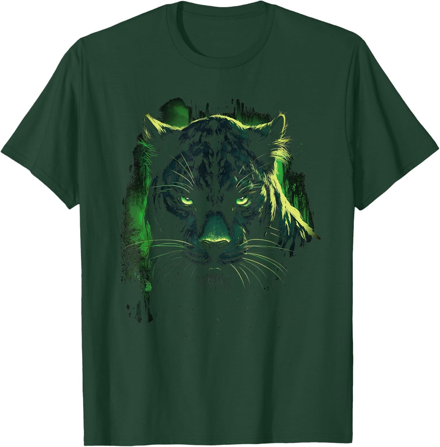Panther with beautiful green eyes black panthers T-Shirt - T-Shirt | Forest
