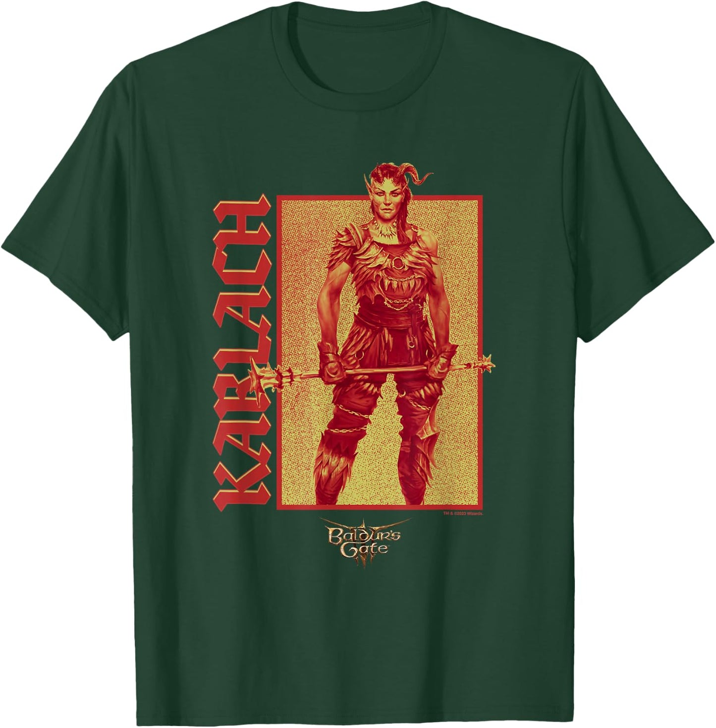 Dungeons & Dragons Karlach Confident Pose Big Chest Poster T-Shirt - T-Shirt | Forest