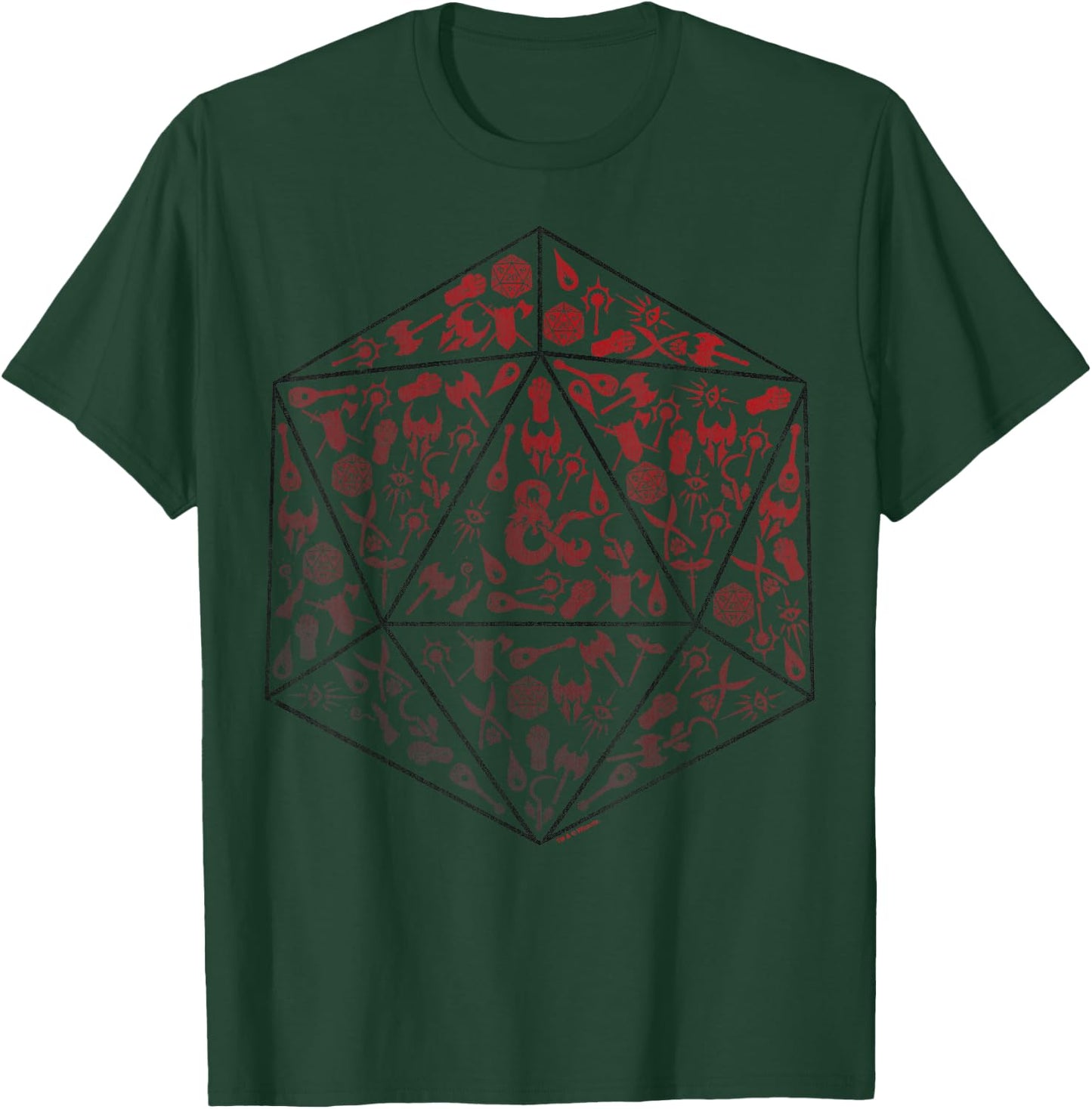 Dungeons & Dragons D20 Decorated Symbol T-Shirt - T-Shirt | Forest