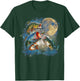 Vintage 90s Largemouth Bass Moon Retro Fisherman Fishing T-Shirt - T-Shirt | Forest