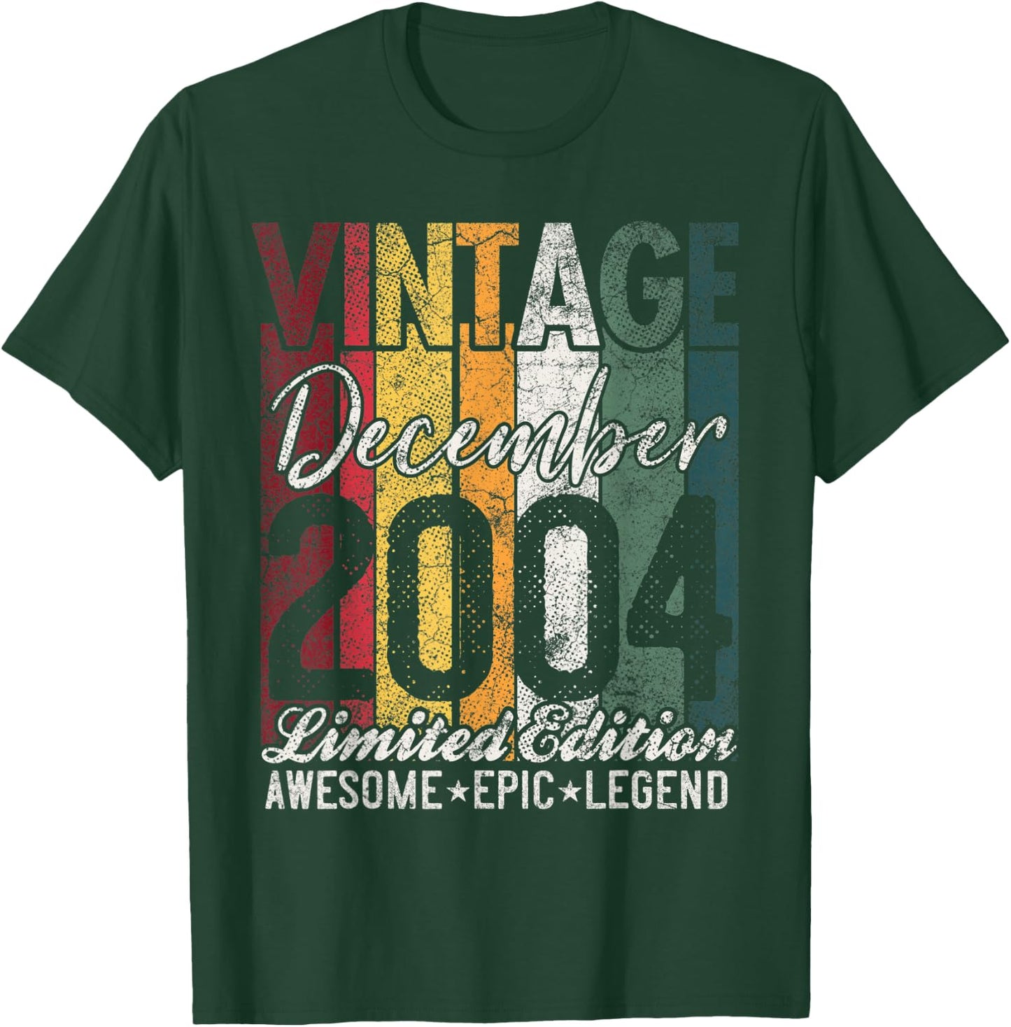 Awesome Since December 2004 19th Birthday Gift 19 Years Old T-Shirt - T-Shirt | Forest