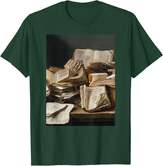 Dark Academia Aesthetic Styles Book Lover Art T-Shirt - T-Shirt | Forest