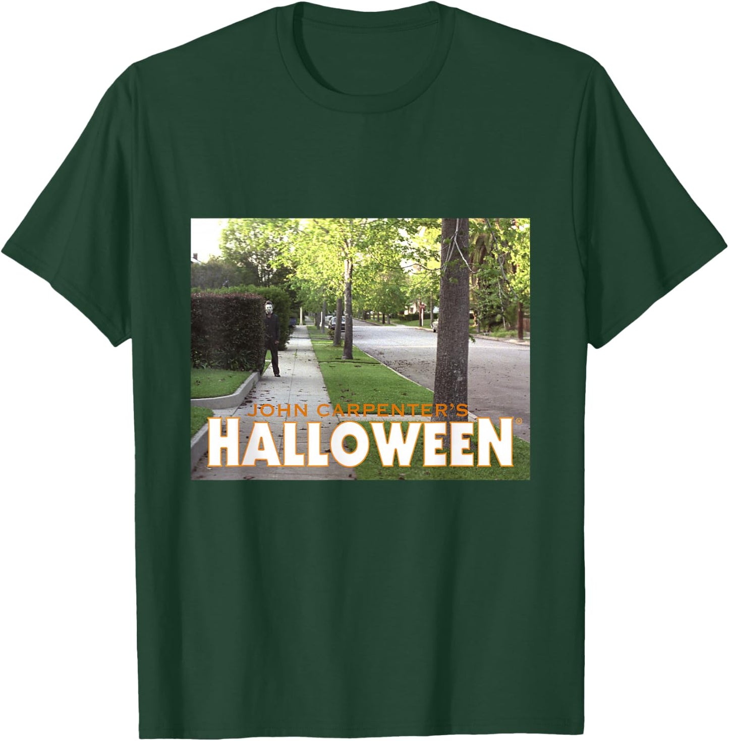 Halloween Michael Myers Behind Bush T-Shirt - T-Shirt | Forest
