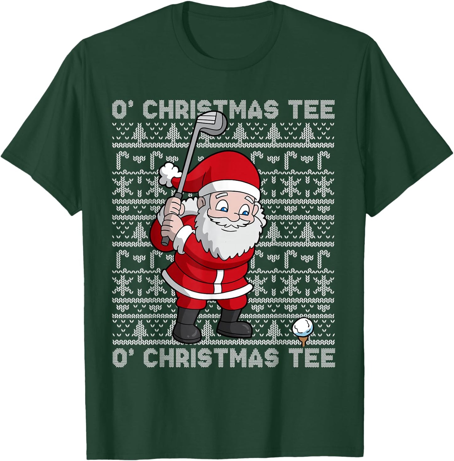Golf Santa Claus O' Christmas Golfing Golfer Humor Men T-Shirt - T-Shirt | Forest