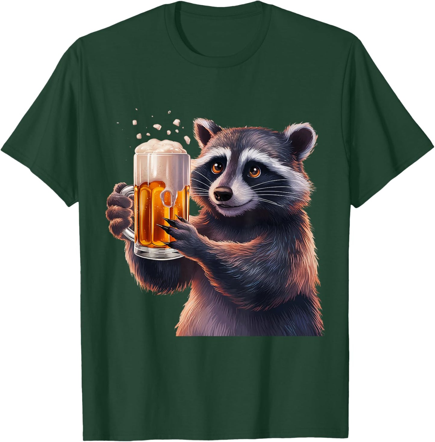 Raccoon & Beer T-Shirt - T-Shirt | Forest