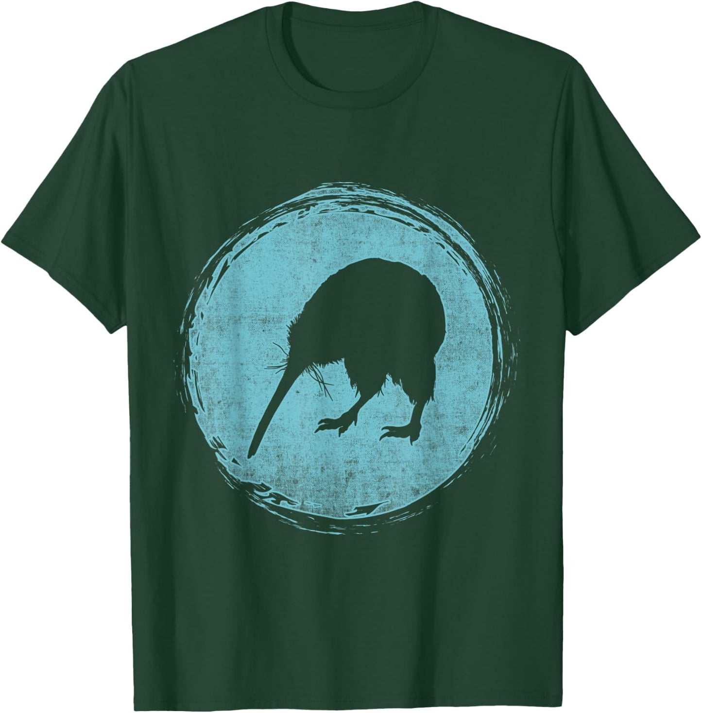 Retro Kiwi New Zealand T-Shirt - T-Shirt | Forest