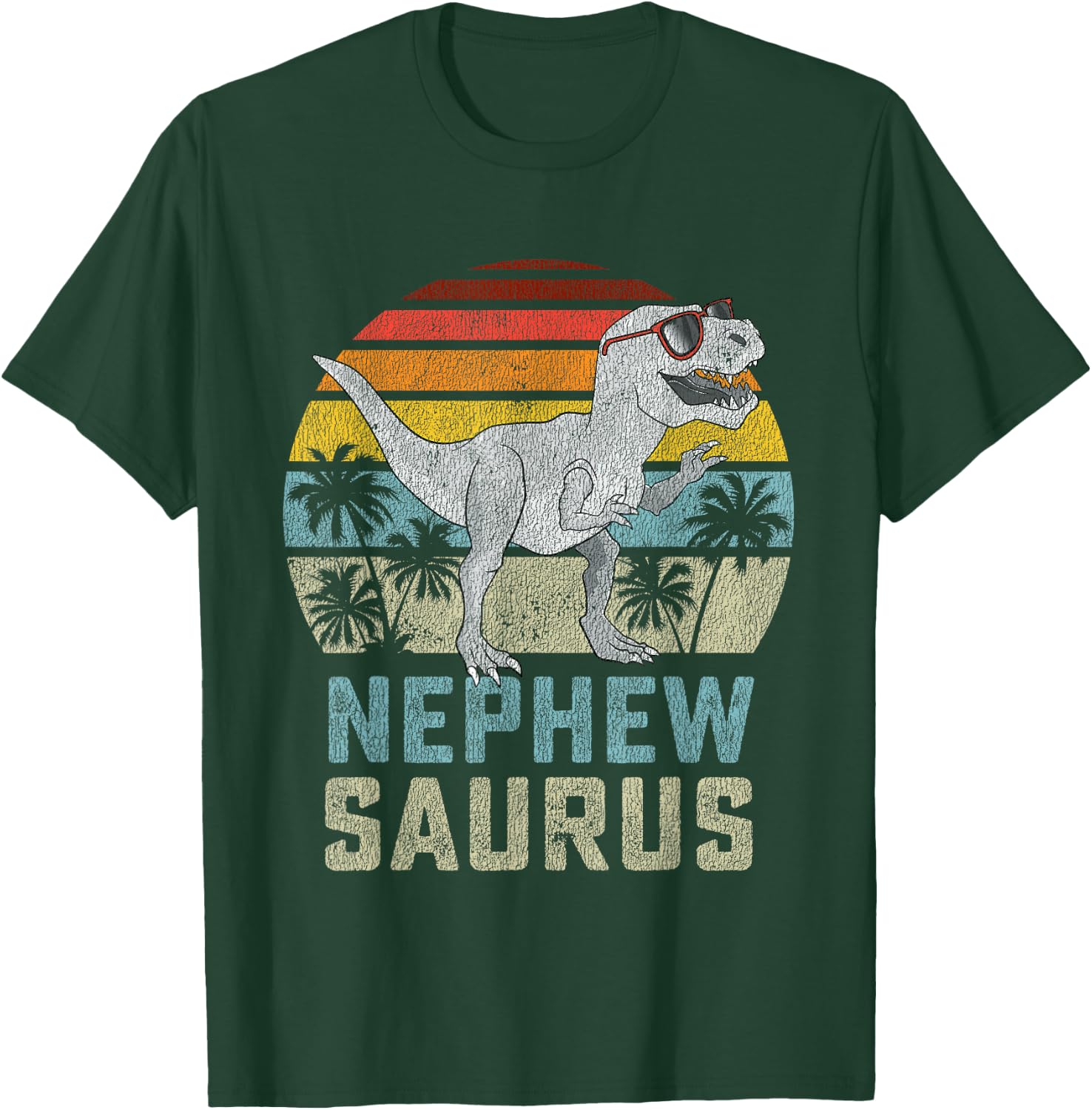 Nephewsaurus T Rex Dinosaur Nephew Saurus Family Matching T-Shirt - T-Shirt | Forest