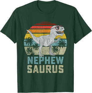 Nephewsaurus T Rex Dinosaur Nephew Saurus Family Matching T-Shirt - T-Shirt | Forest