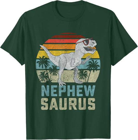 Nephewsaurus T Rex Dinosaur Nephew Saurus Family Matching T-Shirt - T-Shirt | Forest