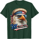 Bald Eagle Merica 4th July Eagle Blonde Mullet Funny Man T-Shirt - T-Shirt | Forest