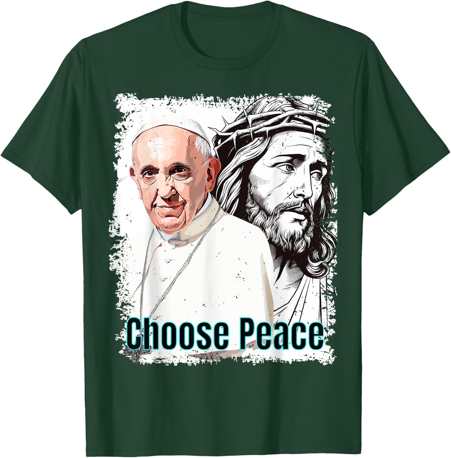 Pope Francis Jesus T-Shirt - T-Shirt | Forest