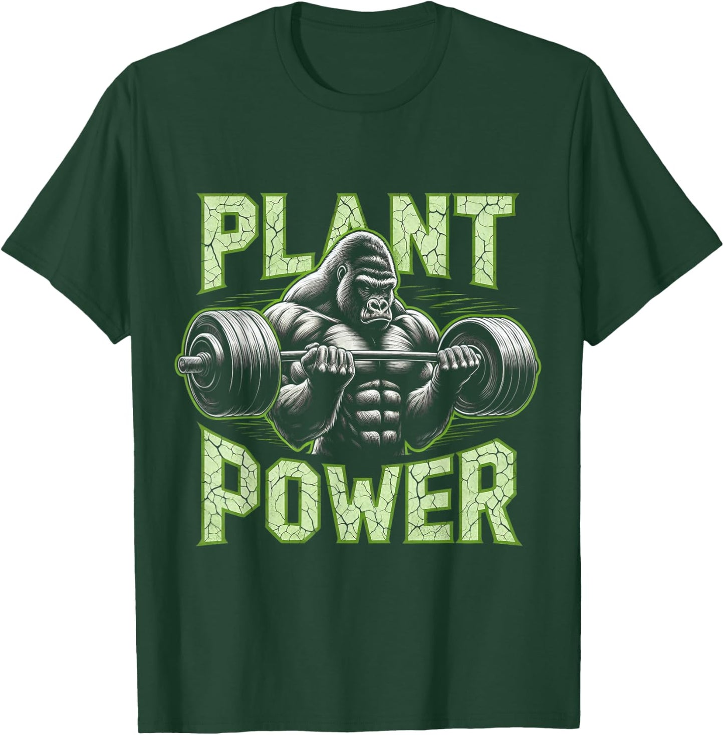 Plant Power - Vegan and Vegetarian Gym Workout Fitness T-Shirt - T-Shirt | Forest