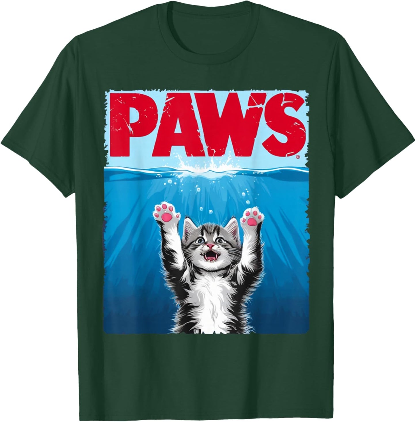 Paws Cat Cute Funny Cat Lover Parody T-Shirt - T-Shirt | Forest