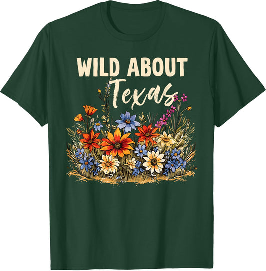 Wildflower Fields Wildflowers Bluebonnet Texas Spring T-Shirt - T-Shirt | Forest