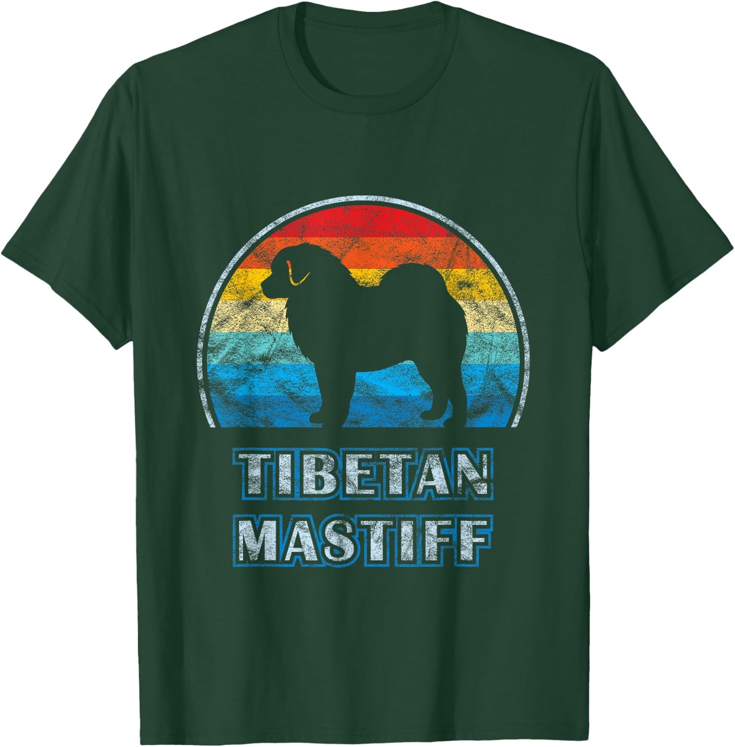 Tibetan Mastiff Vintage Design Dog T-Shirt - T-Shirt | Forest