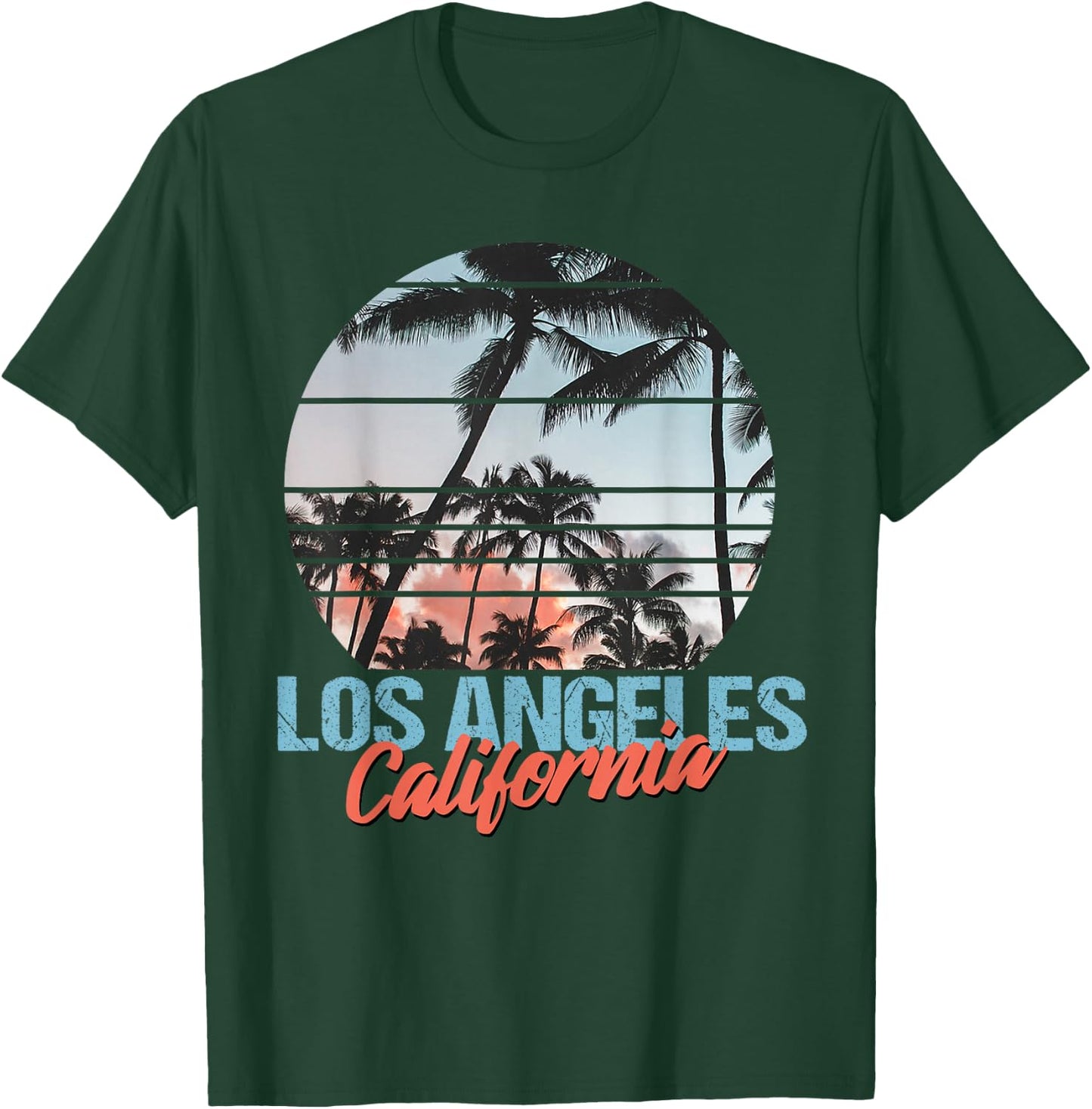 Los Angeles California Pride Vacation Travel Tourist Gift T-Shirt - T-Shirt | Forest