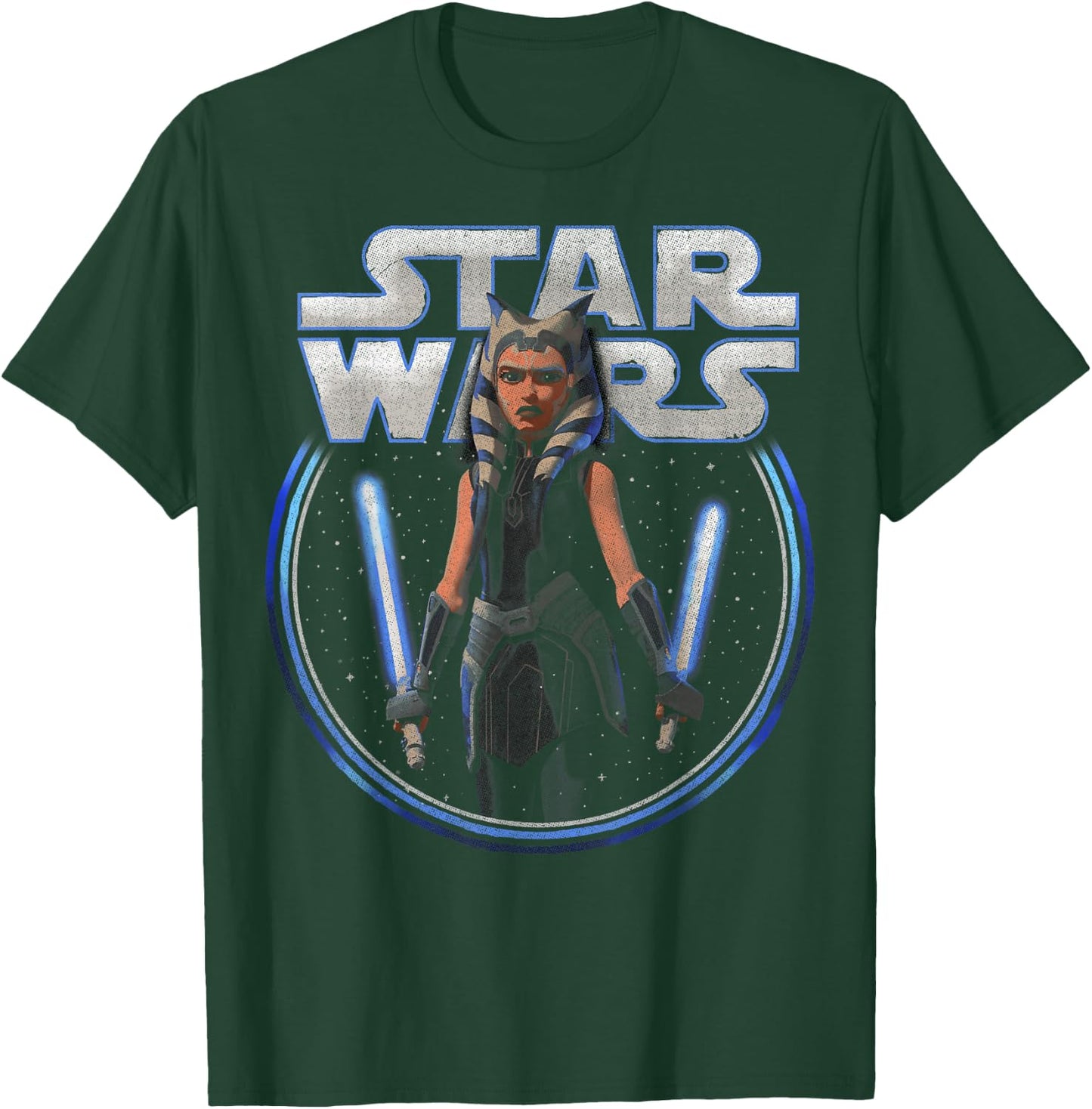 Star Wars: The Clone Wars Ahsoka Dual Wield Portrait T-Shirt - T-Shirt | Forest