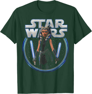 Star Wars: The Clone Wars Ahsoka Dual Wield Portrait T-Shirt - T-Shirt | Forest