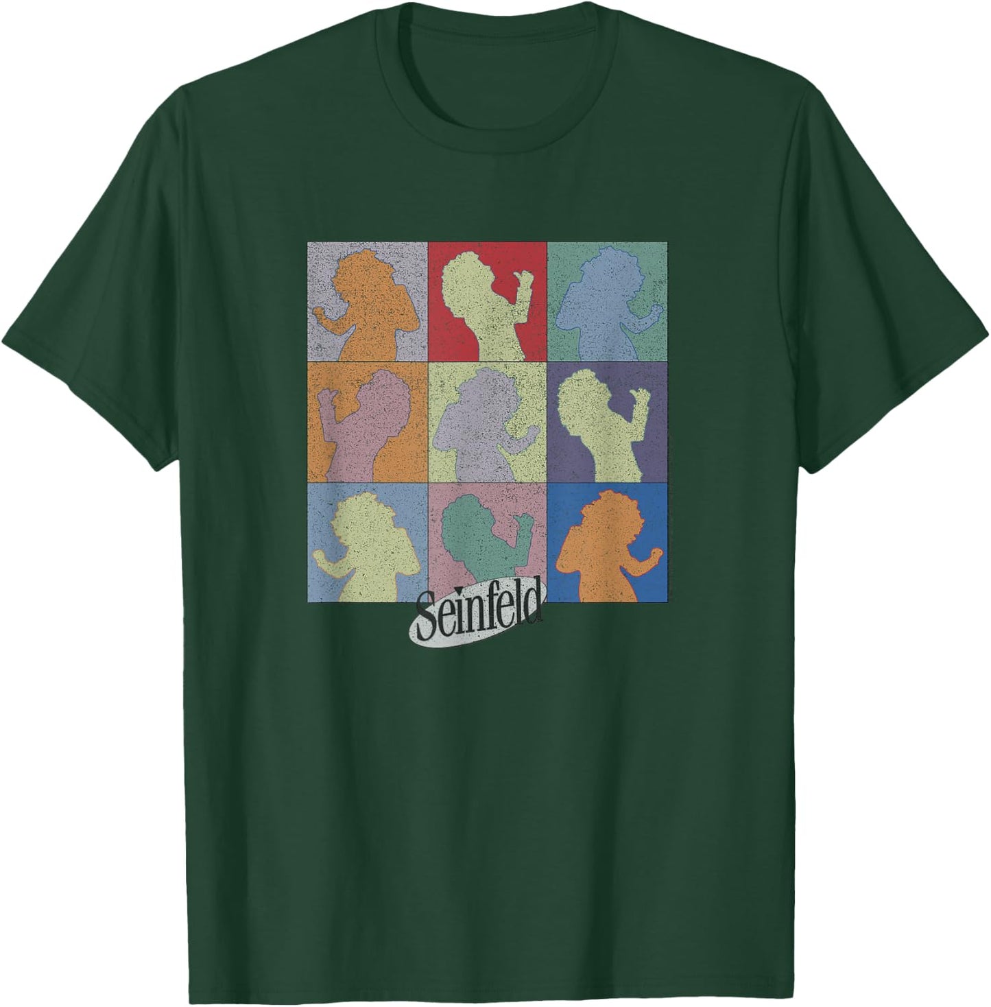 Seinfeld Elaine Dancing Colored Silhouette Box Up T-Shirt - T-Shirt | Forest