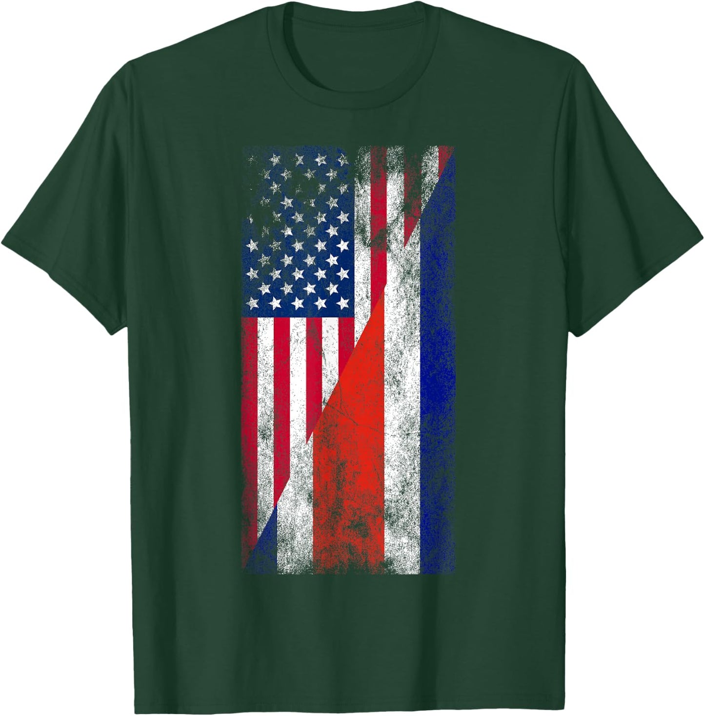 USA & Costa Rica Flag - United States of America Costa Rican T-Shirt - T-Shirt | Forest