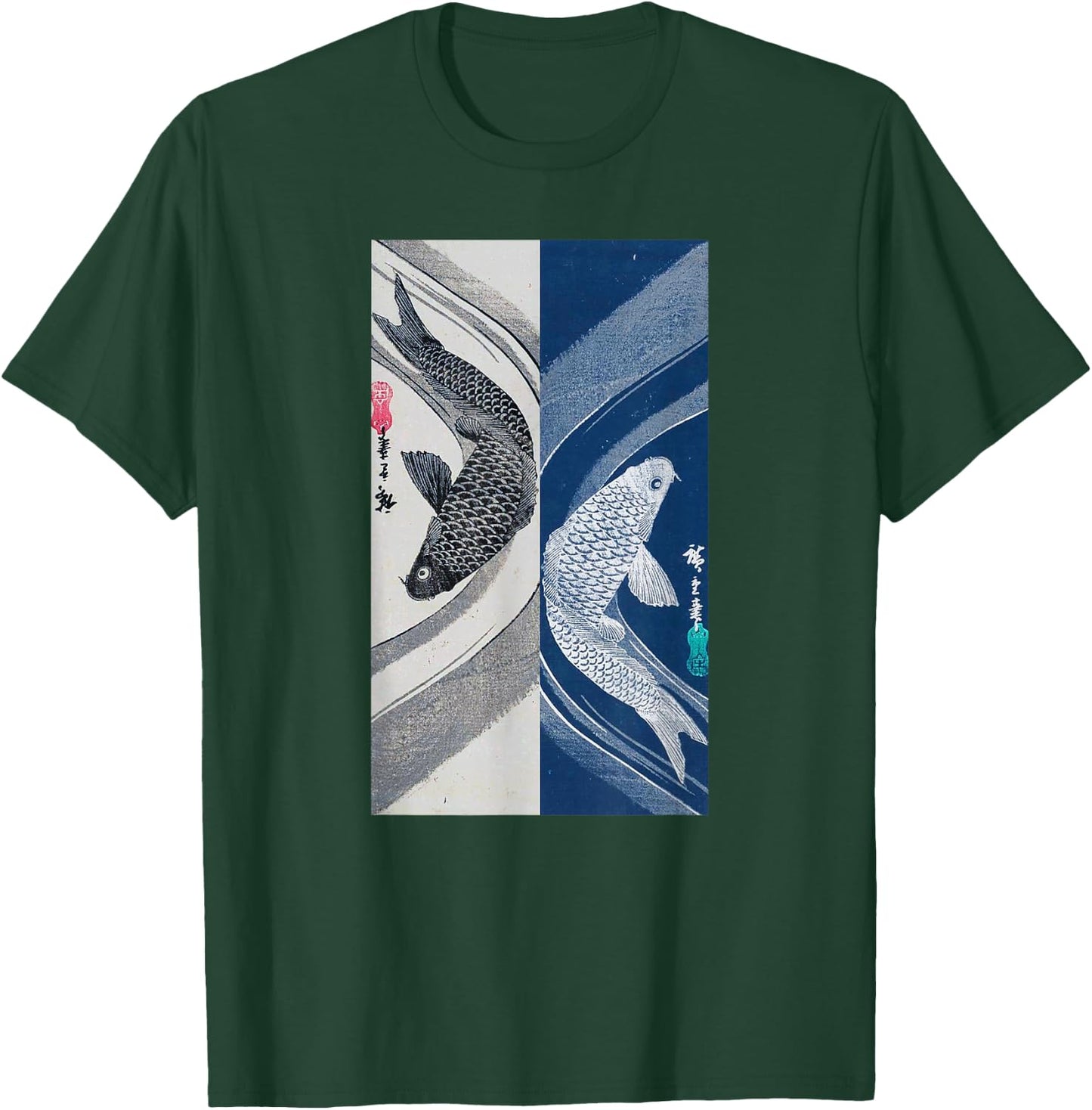 Japanese Art Fish Graphic Design 2 T-Shirt - T-Shirt | Forest