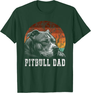Pitbull Dad Pittie Dog Owner Father Pitbull Lover Men T-Shirt - T-Shirt | Forest