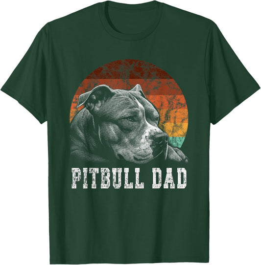 Pitbull Dad Pittie Dog Owner Father Pitbull Lover Men T-Shirt - T-Shirt | Forest