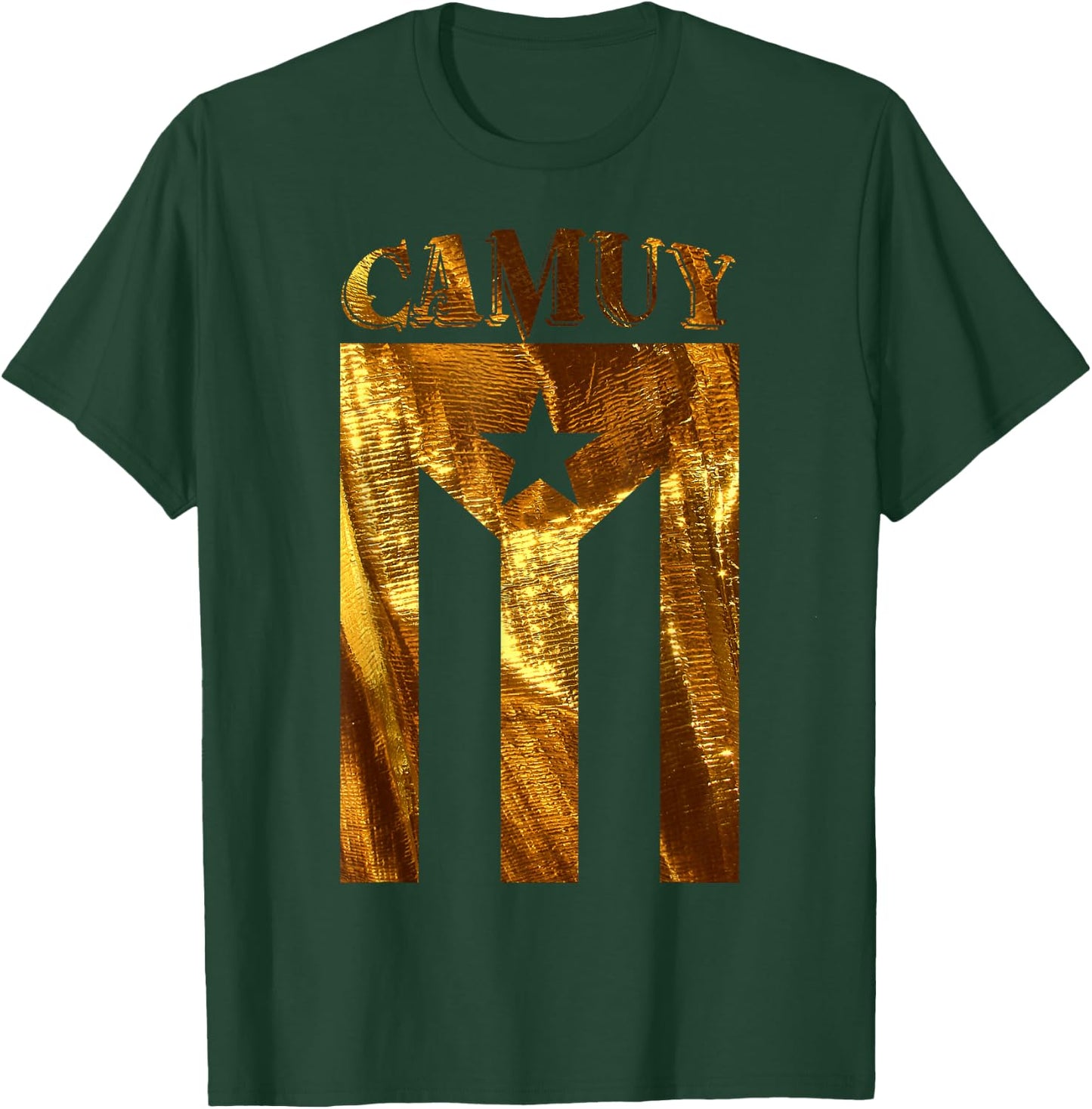 Puerto Rican Camuy Gold Boricua, Puerto Rico Flag Shirt T-Shirt - T-Shirt | Forest