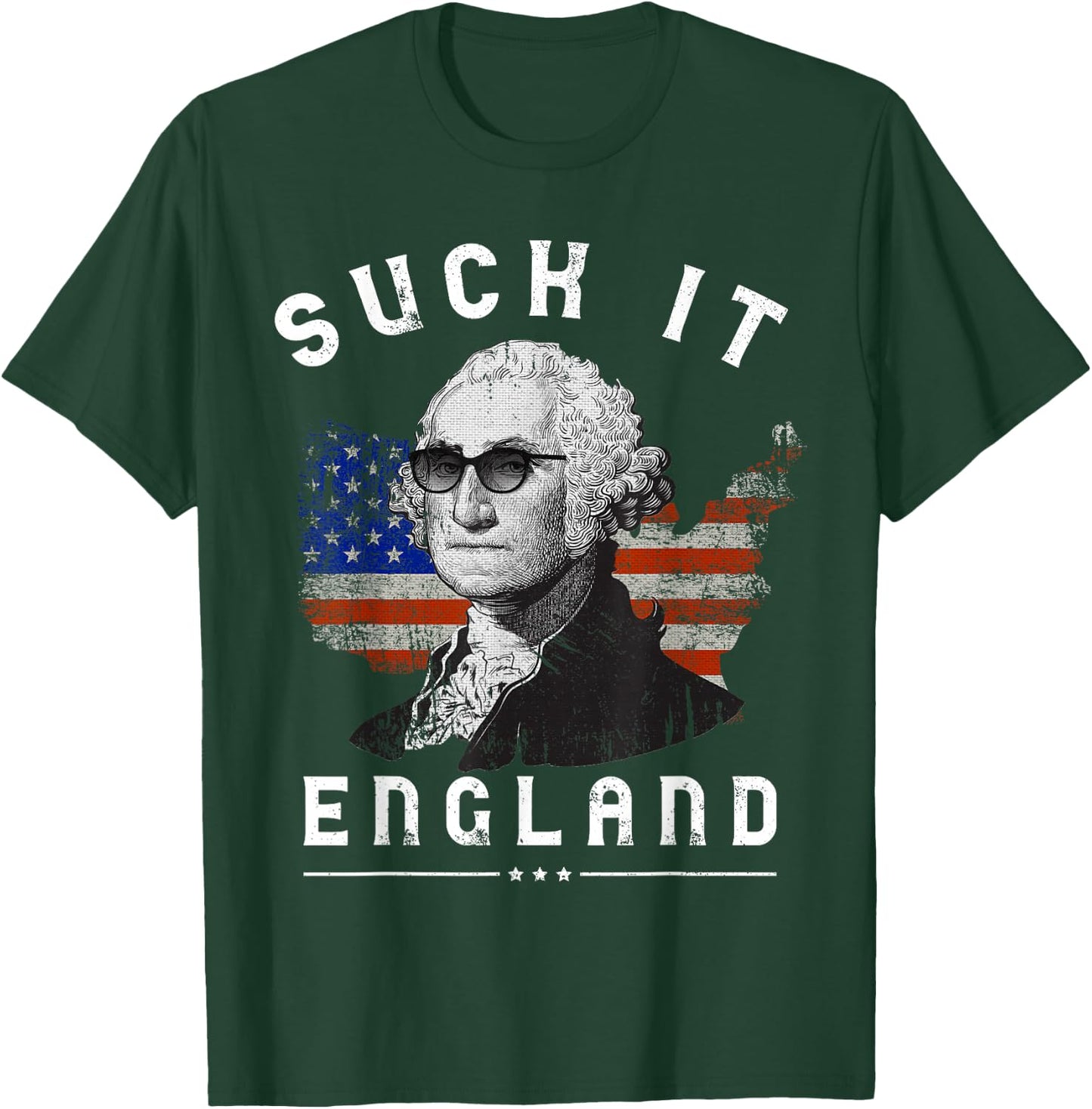 Suck It England Funny 4th of July George Washington 1776 Men T-Shirt - T-Shirt | Forest