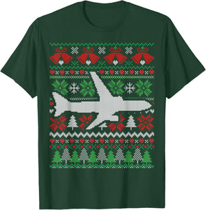 Christmas Airplane Aviation Gift T-Shirt - T-Shirt | Forest
