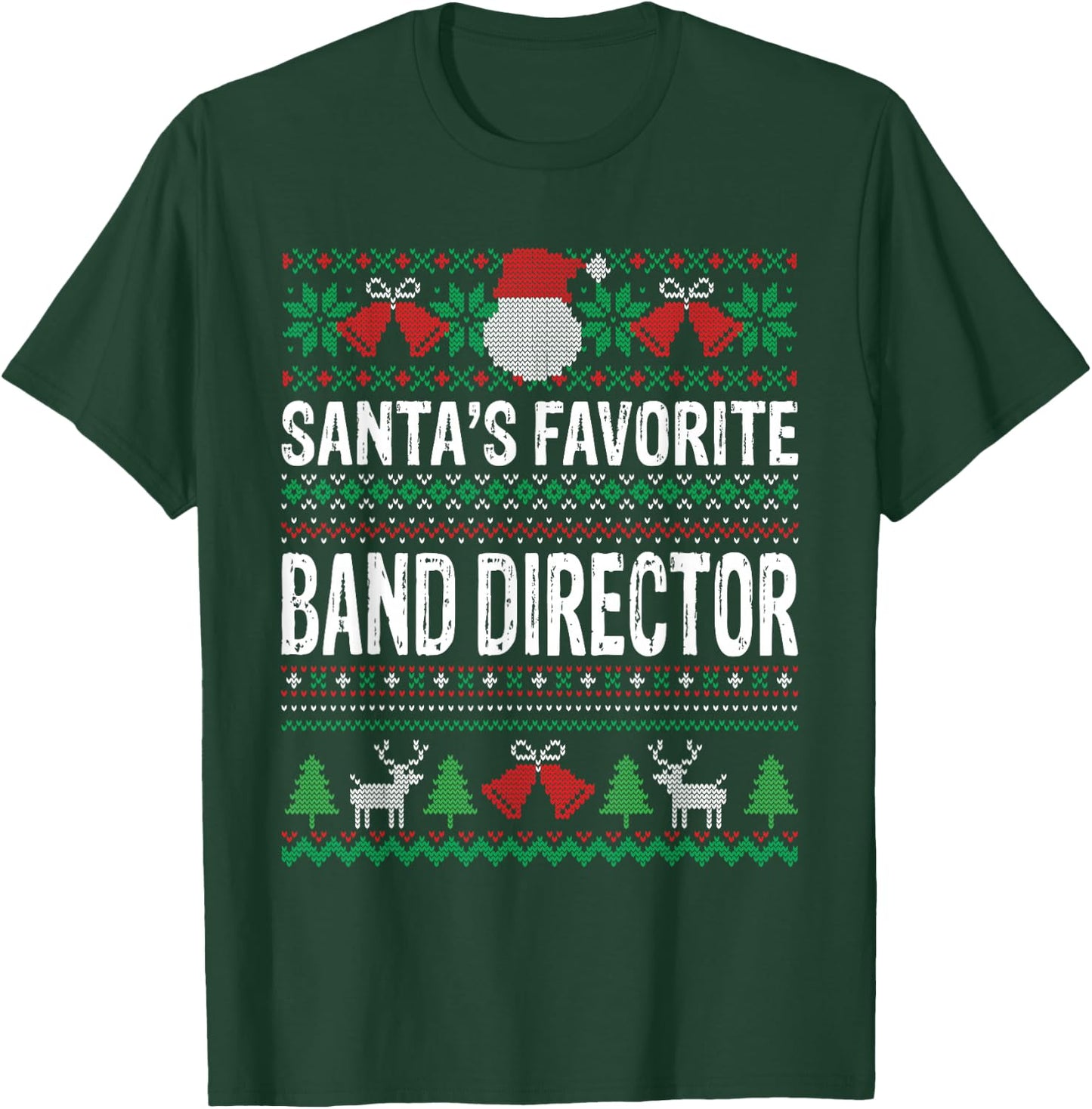 Santa's favorite band director Xmas T-Shirt - T-Shirt | Forest