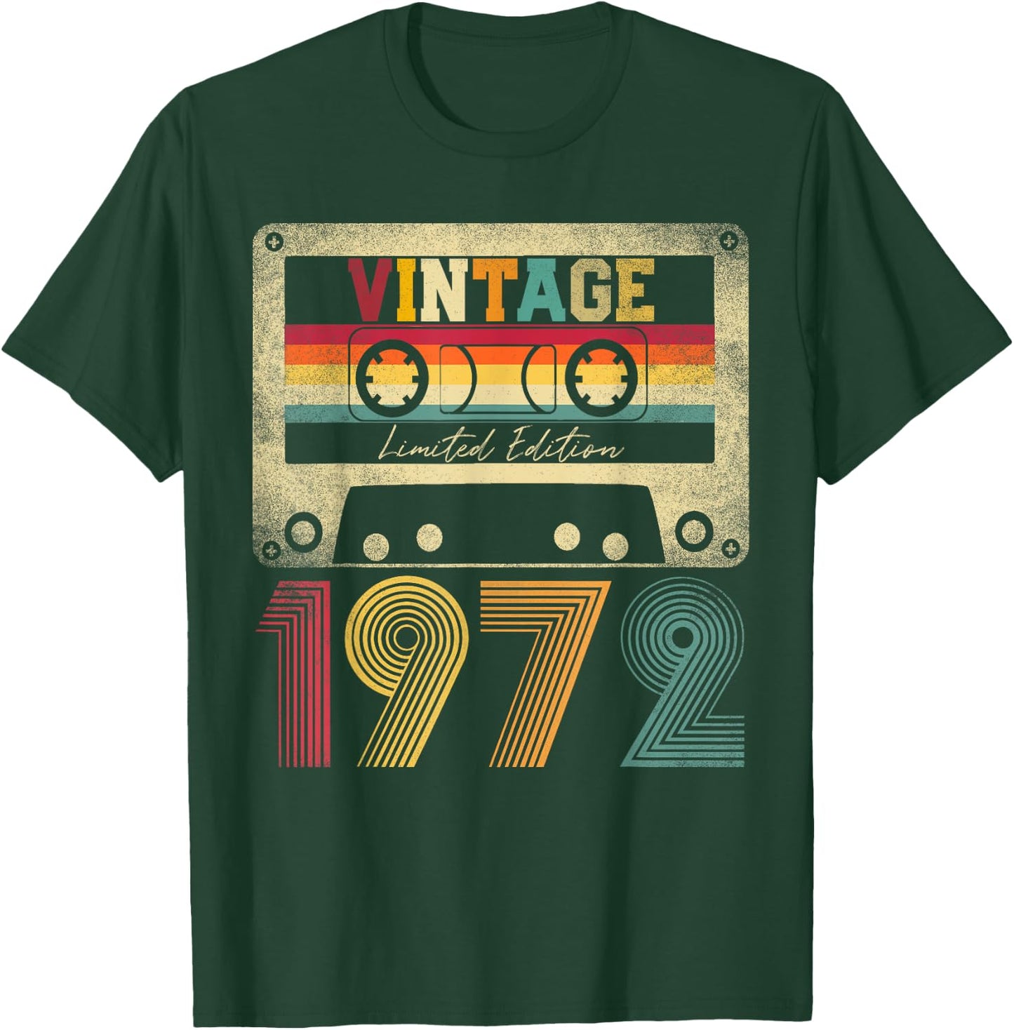 Vintage 1972 53rd Birthday Gift 53 Years Old Limited Edition T-Shirt - T-Shirt | Forest