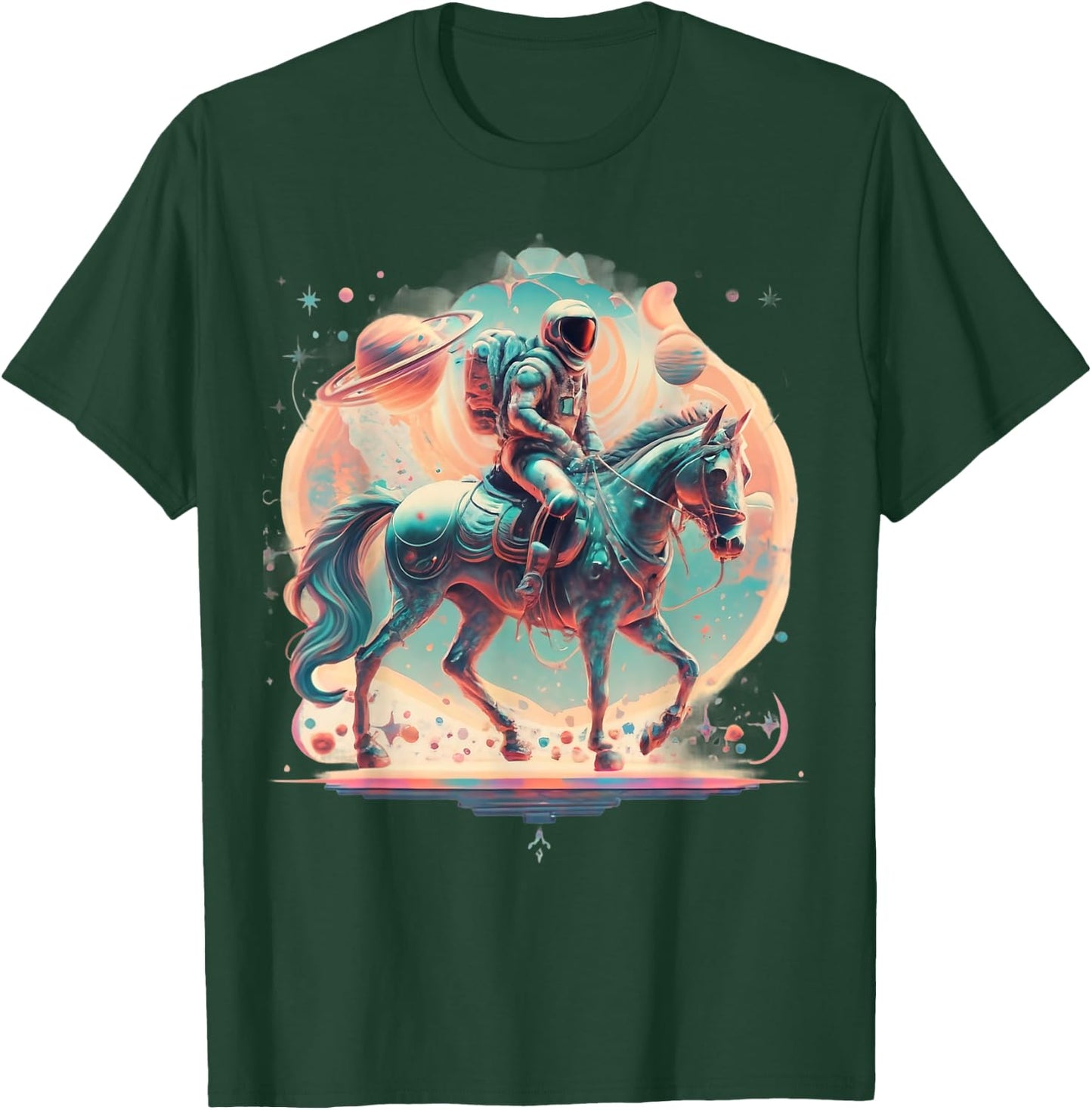 Astronaut Cowboy Riding a Horse in Space T-Shirt - T-Shirt | Forest