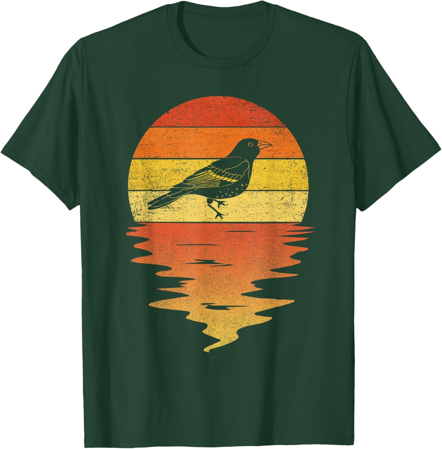 Bird Oriole Shirt Retro Sunset Vintage Oriole Birds T-Shirt - T-Shirt | Forest