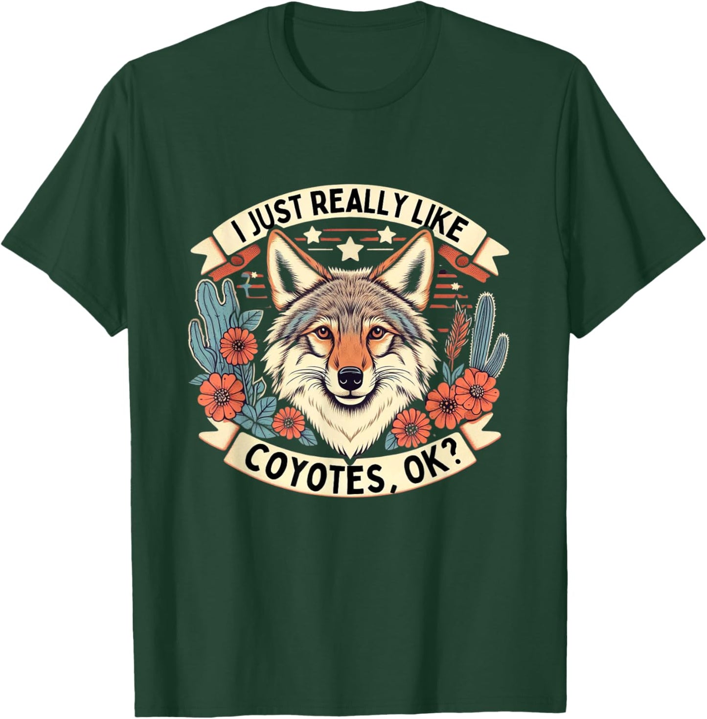 Coyote Shirt Animal Lover Coyotes Coyote Lover T-Shirt - T-Shirt | Forest