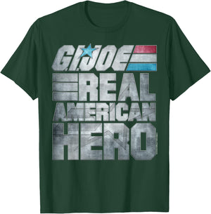 G.I. Joe Real American Hero Metallic Block Logo T-Shirt - T-Shirt | Forest