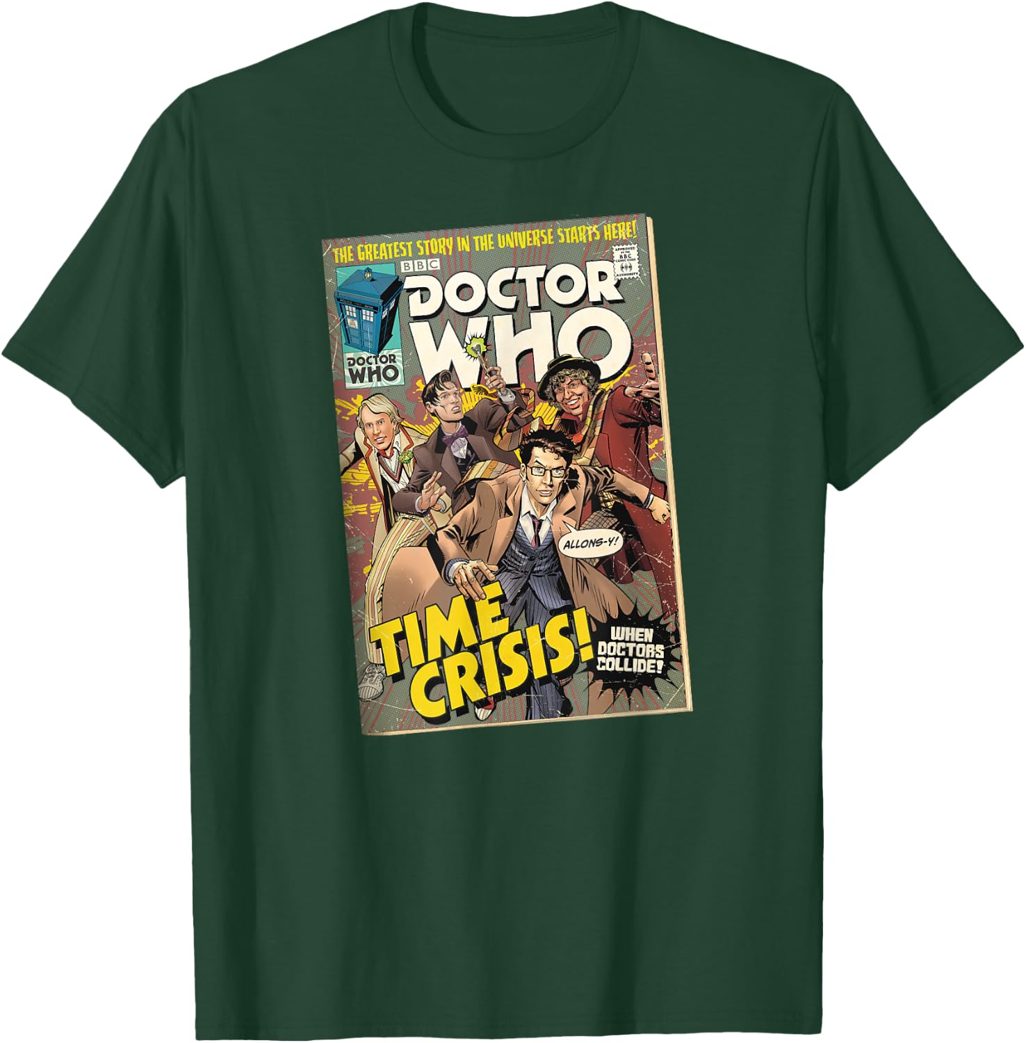 Comic Time Crisis 60th Anniversary Sci-Fi Fan T-Shirt - T-Shirt | Forest